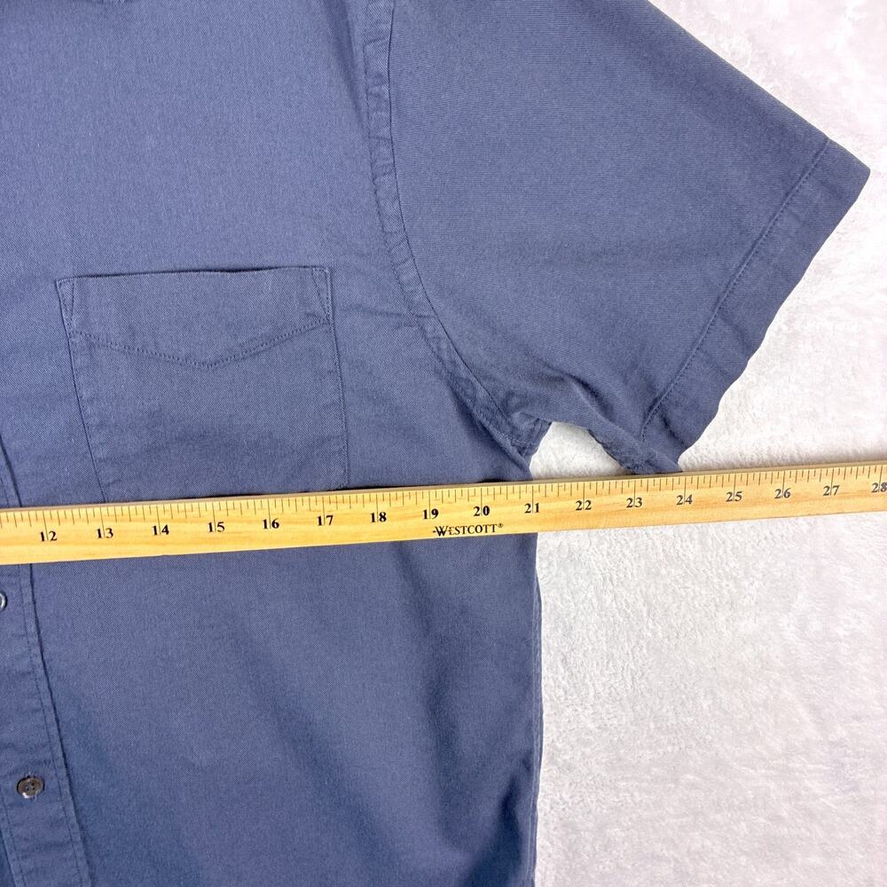 Buck Mason Shirt Mens L Draped Twill One Pocket Blue Preppy Classic Huckberry - Picture 5 of 8